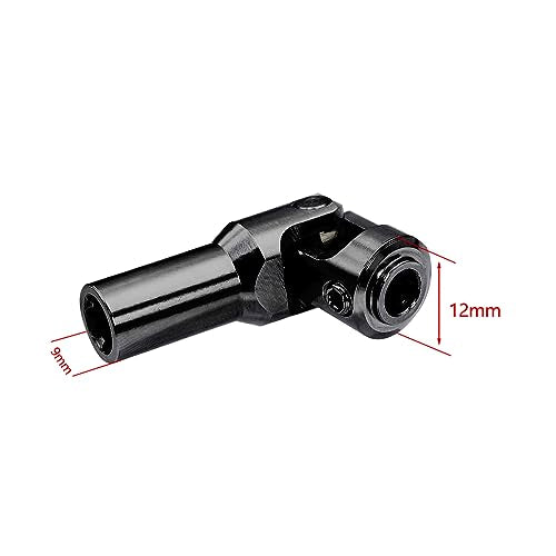 Steel Cut to Length Driveshaft Universal Joint Drive Shaft for 1/10 RC Crawler LCG Rigs Sportys Scalers Capra SCX10 Pro 68-229mm, 2PCS (Black) - color: Black