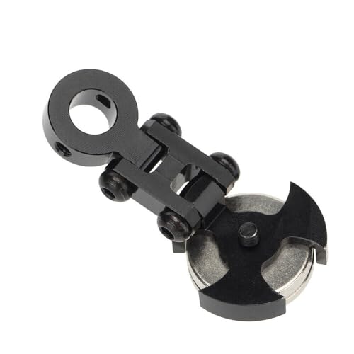 2 Pieces Aluminum Alloy Magnetic Invisible Body Post Mount Compatible for 1/10 SCX10 D90 RC Car Modification Kits (Black) - color: Black