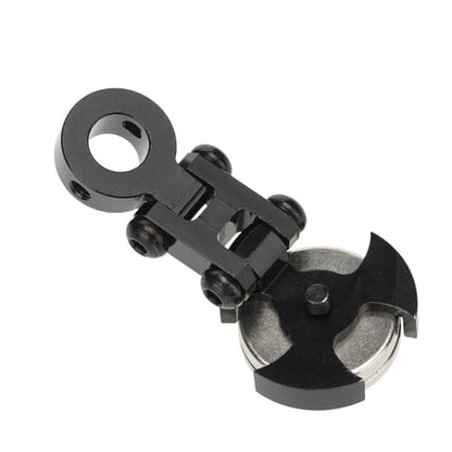 2 Pieces Aluminum Alloy Magnetic Invisible Body Post Mount Compatible for 1/10 SCX10 D90 RC Car Modification Kits (Black) - color: Black