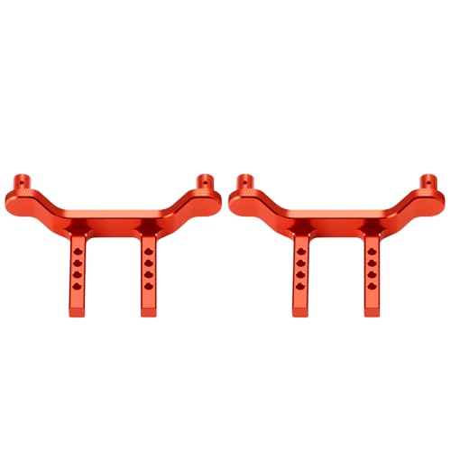 Aluminum RC Front Rear Body Mount Post for 1/18 Tra-xxas Latrax Desert Prerunner SST RC Car Upgrades (Red) - color: Red