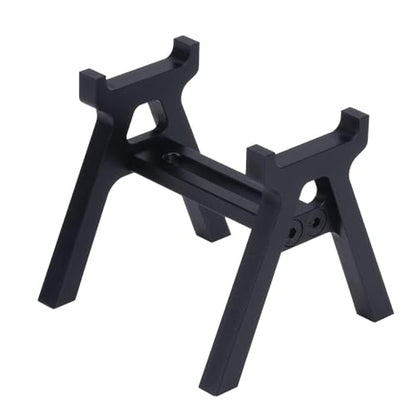 harayaa 2 Pieces RC Car Stand RC Repair Work Station Model Support Simulation Upgrade Compact Aluminum Alloy Suitable for Display Maintenance, Black - color: Black
