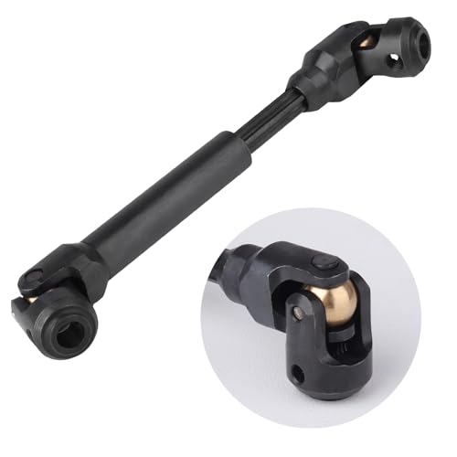 2pcs Hobbyfire 1/10 RC Crawler Drive Shafts Steel Universal Joint Driveshaft Heavy Duty for Axial SCX10 II III TRX4 Redcat Gen8 Gen7 Element Upgrades Parts(104-148mm) - style: 104-148mm