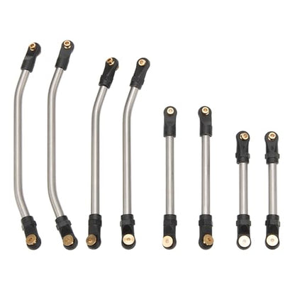 MEUS RACING SCX24 Links Double Bent Links High Clearance Chassis Links Set for Axial SCX24 Gladiator AXI00005 1/24 RC Crawler (Titanium Alloy) - color: Titanium Alloy