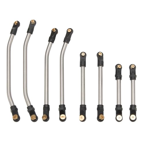 MEUS RACING SCX24 Links Double Bent Links High Clearance Chassis Links Set for Axial SCX24 Gladiator AXI00005 1/24 RC Crawler (Titanium Alloy) - color: Titanium Alloy