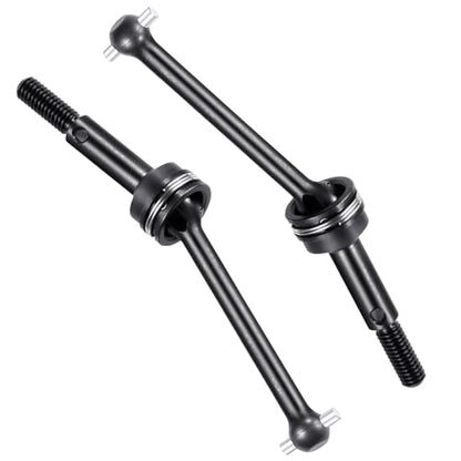 Que-T 1 Pair Steel Drive Shafts CVD RC Replace Driveshafts Front & Rear Universal for 1/10 Tamiya TT02 RC Car