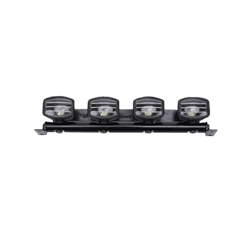Dpofirs Durable Metal Bracket RC | PreWired PlugandPlay 4 LED Roof Light Bar for 1/12 1/14 /16/18 RC Crawler Offroad Vehicles, Easy Installation Upgrade for WPL MN