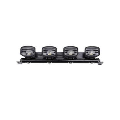 Dpofirs Durable Metal Bracket RC | PreWired PlugandPlay 4 LED Roof Light Bar for 1/12 1/14 /16/18 RC Crawler Offroad Vehicles, Easy Installation Upgrade for WPL MN