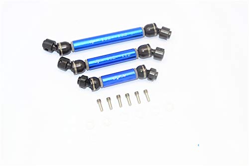 GPM For Traxxas TRX-6 Merc-Benz G63 (88096-4) Steel+Aluminum Front + Center + Rear CVD Drive Shaft - 3Pc Set Blue