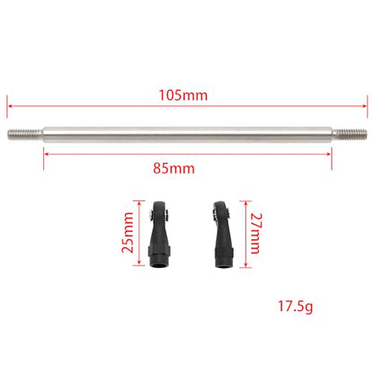 MEUS RACING 1/10 Links Steel Chassis Links Kit for Traxxas TRX4 Axial SCX10 Tamiya CCO1 Redcat Gen8 1/10 RC Crawler (105mm) - size: 105mm