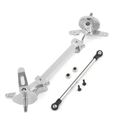 RC Car Accessories for Tamiya 1/14 Metal Front Axle Steering Assembly Link Pole Linkage Rod No Power Steering Rod RC Truck Tractor Car Upgrades Parts(Size 4) - size: Size 4