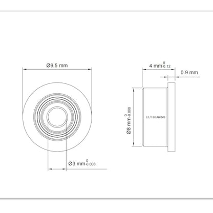 20PCS F693ZZ Flange Ball Bearing, 3x8x4mm, Miniature | Double Metal Shielded Flanged Bearing Chrome Steel ABEC-1(P0) Z2 Deep Groove Ball Bearing for Industrial Machine, Power Tools - size: F693ZZ Size3×8×4mm