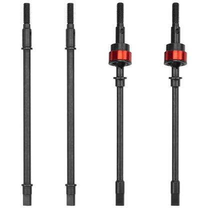 RC Front Rear Steel Drive Shaft CVD Dogbone Compatible with Axial SCX10 YQCQ-01 1/10 RC Crawler Car (Red) - color: Red