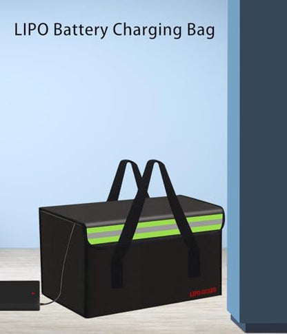 Lipo Battery Safe Bag Large Capatity Fireproof Bag for Ebike Lipo Battery Other Batteries Storage Charging Transport Home Office Travel Safe Storage Pouch - size: 360*250*200mm