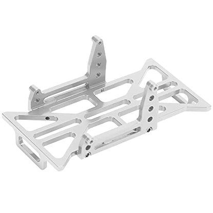 RC Car Battery Mounting Plate Aluminum Alloy Tray Compatible with Axial SCX24 90081 C10 1 24 Silver Color Easy Installation and Disassembly (Silver) - color: Silver