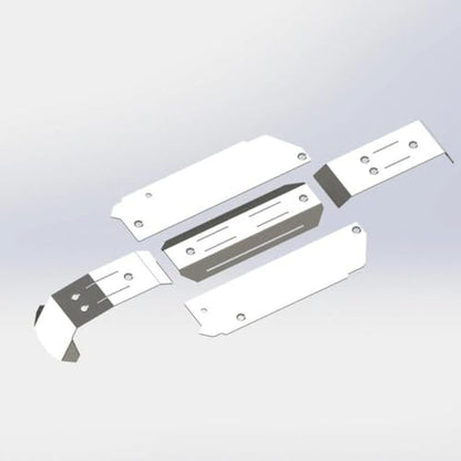Stainless Steel Skid Plate Guard Chassis Armor Set for Traxxas Mini Maxx XRT 1:16 Rc car