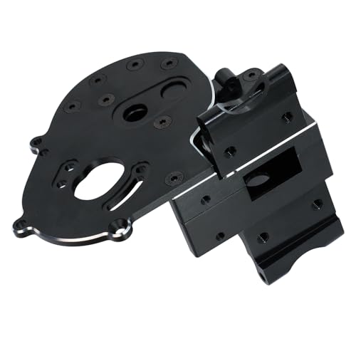 Aluminum Transmission Case Gearbox with Aluminum Motor Plate and Arm Mounts Upgrade Parts for Traxxas Slash 2WD Rustler Stampede Bandit,Replace 3691