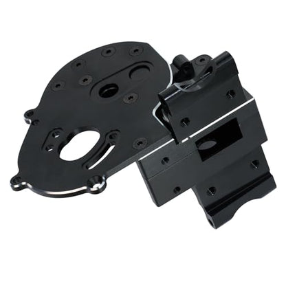 Aluminum Transmission Case Gearbox with Aluminum Motor Plate and Arm Mounts Upgrade Parts for Traxxas Slash 2WD Rustler Stampede Bandit,Replace 3691