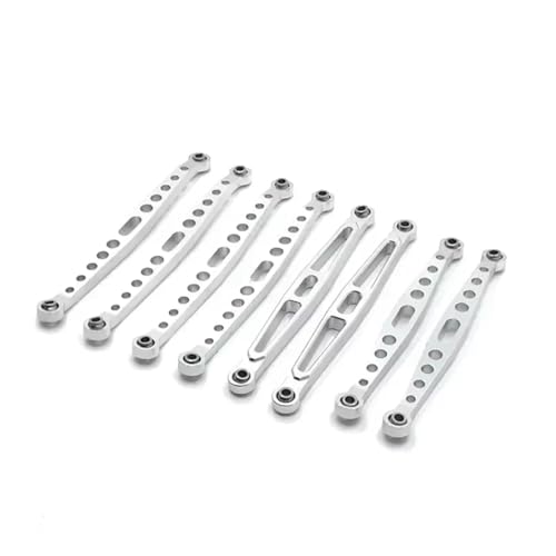 Rc Upgrade Spare For ZP 1001 1002 1003 1004 1/10 Remote Control Metal Modified Connecting Pull Rod Links RC Crawler For Climbing Car Upgrade Parts(Silver) - color: Silver