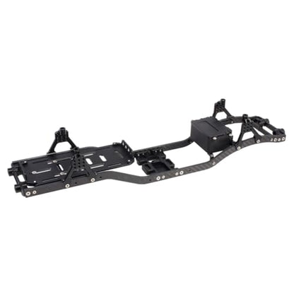 1/10 RC Crawler Carbon Fiber Girder 4.3mm CNC Metal Car Chassis Frame Body Kit for Axial SCX10 II Rock Off Road Truck Upgrade Parts (Black) - color: Black