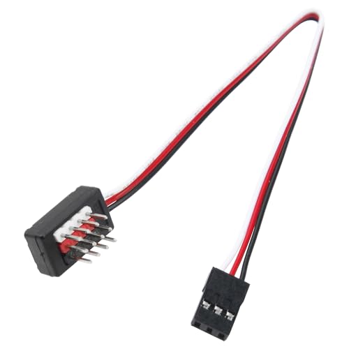 2Pcs ShareGoo 180mm JR Receiver Distribution Wire Servo Hub JR Style Servo Splitter Compatible with 1/8 1/10 1/16 RC Car Crawler Led Winch Roof Led Light Fans