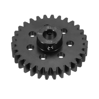 MECCANIXITY Steel M1.5 Gear Set 30T 8mm Shaft Motor Gears for RC Vehicles Truck Drift Car Part, Black - style: 30T