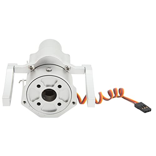 RC Front Gear Box Aluminium Alloy Double Speed CNC Machined for SCX10 1/10 Crawler Anodized Surface Gear Box for RC Car Enthusiasts (Silver) - color: Silver