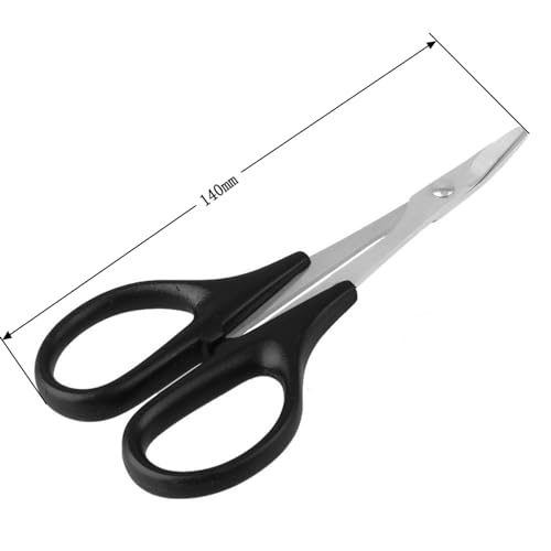 RC Curved body Trimming Scissors & 0-14mm Aluminum Alloy Expanding Hole Puncher Opener Reamer Tools with Protective Sleeve