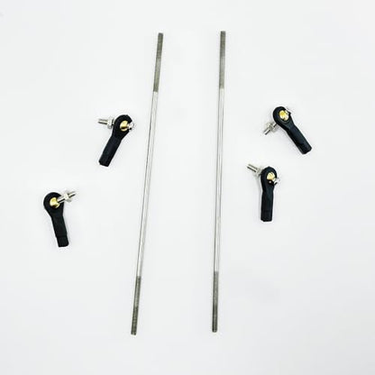 2PCS RC Toy Push Rod Adjustable Tie Rods Ball Head Joint Servo Linkage Link Rod for RC Airplane Helicopter Car Boat DIY Model Toy Parts (M3x150mm) - style: M3x150mm