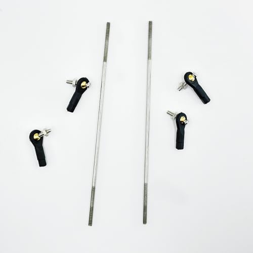 2PCS RC Toy Push Rod Adjustable Tie Rods Ball Head Joint Servo Linkage Link Rod for RC Airplane Helicopter Car Boat DIY Model Toy Parts (M3x150mm) - style: M3x150mm