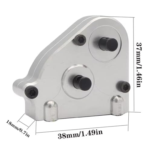 RC car Components Compatible with MN128 MN86 MN86S MN86K MN86KS G500 1/12 RC Crawler Upgrade Parts Metal Transmission Gearbox Transfer Case(Silver) - color: Silver