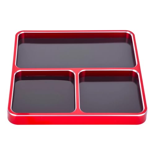 RC Car Repair Kit Rc Car CNC Aluminum Screw Tray with Removable Magnet Sheet 98X98X10Mm Organizer Boats Upgrade Repair Modify Parts - color: Red