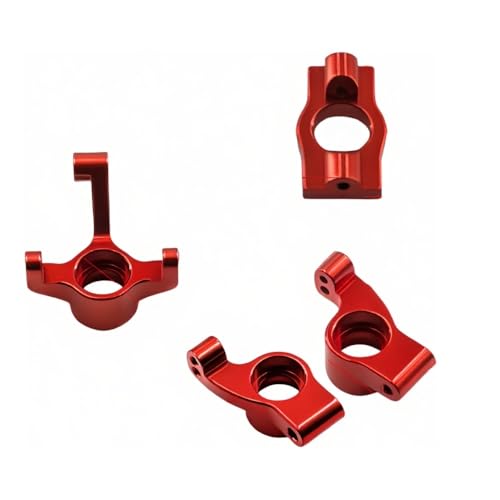 Front Steering Knuckles, Caster Blocks C Hubs and Rear Hubs Meta Aluminum for Losi Micro b Losi Micro t Upgrades Parts 1/24 1/28 Accessories Rc Car 2WD Buggy RTR LOS00007 Replacement (Black) - color: Black