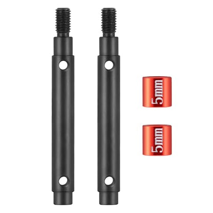 RCHUBAM 2PCS Steel Portal Stub Axle for 1/18 Redcat Ascent-18 Upgrade Part | 1 Pairs Stock Size/+5mm/+10mm Portal Stub Axle,RC Rock Crawler Car Upgrade - style: +5mm CVD Stub Shaft