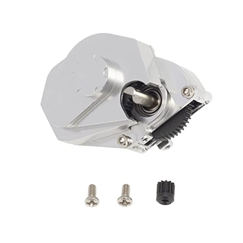 DKKY SCX24 Transmission Complete Gearbox for Axial SCX24 Bronco C10 JLU Gladiator Deadbolt 1/24 RC Crawler Upgrade Parts (Silver) - color: Silver