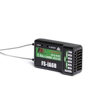JeeFly FS-iA6B Receivers 6-Channel 2.4GHz Receiver with PPM/iBus Dual Antenna AFHDS2A Compatible with FS-i6/i6X/i10 Transmitters for RC Drones, Airplanes & Helicopters