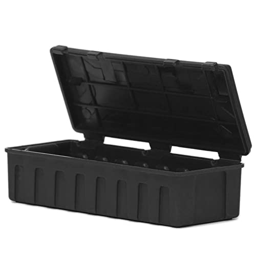 RC Simulation Mini Luggage Case Storage Box Toolbox for 1/10 RC Crawler TRX-4 SCX10 CC01 D90 Redcat Gen8 (Black)