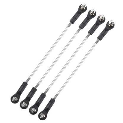 MECCANIXITY 4Pcs Adjustable Turnbuckles Camber Link, 134-144mm Turnbuckle Rod Steering Servo Linkage with M3 Ball Head Rod Ends for RC Car Replace Parts - size: 134-144mm