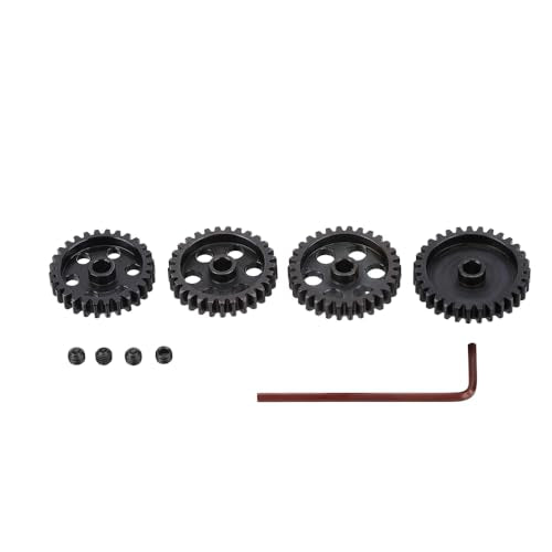 4PCS M1 5mm Shaft Hole 28T 29T 30T 31T Steel Pinion Motor Gear Compatible with 1/8 RC Car Brushed Brushless Motor