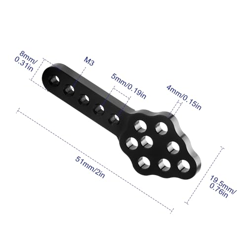 4Pcs Metal CNC RC Car Shock Absorber Mount Adjust Height Angle Stand for Axial SCX10 90046 D90 D110 SCX10III RC Crawler Upgrades (Black) - color: Black