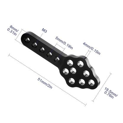4Pcs Metal CNC RC Car Shock Absorber Mount Adjust Height Angle Stand for Axial SCX10 90046 D90 D110 SCX10III RC Crawler Upgrades (Black) - color: Black