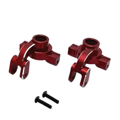 for Hyper GO for MJX 10208 1/10 Metal Front Steering Cup Rc Model Crawler Car Truck for Buggy OP Accessories Upgrade Parts RC Steering Knuckles Cup(Red) - size: Red