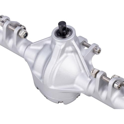 Aluminum Front Rear Offset Straight Axle Set for 1/10 RC Crawler Axial SCX10 II VS4-10 Rock Trucks Parts (Front Rear Silver)