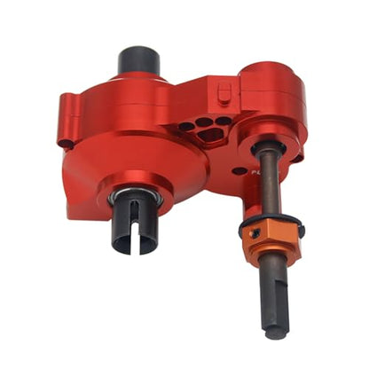 CNC Metal Differential Diff.Gear Box Case Assembly Kit (Red) | for 1/5 Hpi Rofun Baha Km Rovan Baja 5B 5T 5Sc Truck Rc Car Parts - color: Red