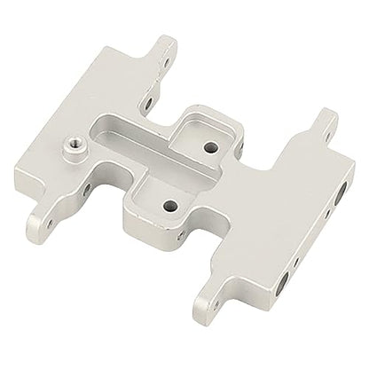 Aluminum Alloy Skid Plate Transmission Bottom Mount for Axial SCX24 C10 JLU Deadbolt Gladiator Bronco 1/24 Crawler Upgrade Parts (Silver) - color: Silver