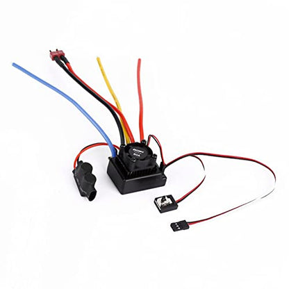 80A Sensored Brushless ESC, RC Car Electronic Speed Controller, Adjustable Sensored Sensorless Brushless Motor ESC with 5V/3A BEC for 1:10 Off - Road Trucks and Buggies