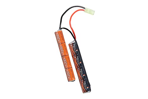 Lancer Tactical Smaller Size 9.6v Nunchuck Nimh Airsoft Battery Tamiya (1200 mAh) -3.9 x .78 inches