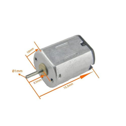 of Small DC Motor DC 3.7V Speed 23500r/min Mini for dc Gear Motor DIY Toy Mini USB Fan Science Experiment Appliance with Shaft 2PCS - size: N20 DC Motor 3.7V 23500RPM 2PCS