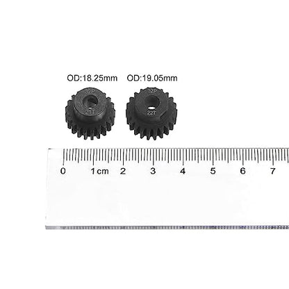 HARFINGTON 32P Hardened Pinion Motor Gear Set 2pcs 21T 22T Fit 5mm RC Motor Shaft 0.8 Metric Pitch 32 Pitch Gears for RC Car, with Hex Key - style: 21T 22T