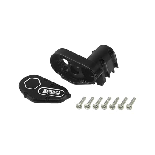 Hobby Details Aluminum Rear Axle Gear Box Skid Link Wheel Upgrade Set for 1/30 Axial SCX30 Jeep Wrangler RC Cars, Black and Gold (Aluminum Gear Box) - color: Aluminum Gear Box