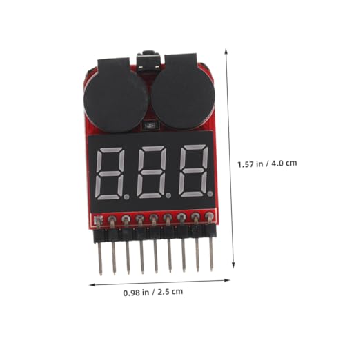 STAHAD 2pcs Lithium Battery Tester with Voltage Meter and Low Voltage Alarm for Rc Batteries and Automotive Use with Sound Alert